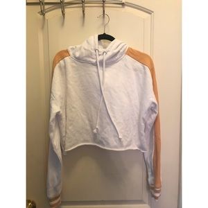 PAC Sun La Hearts white Cropped hoodie Size Large